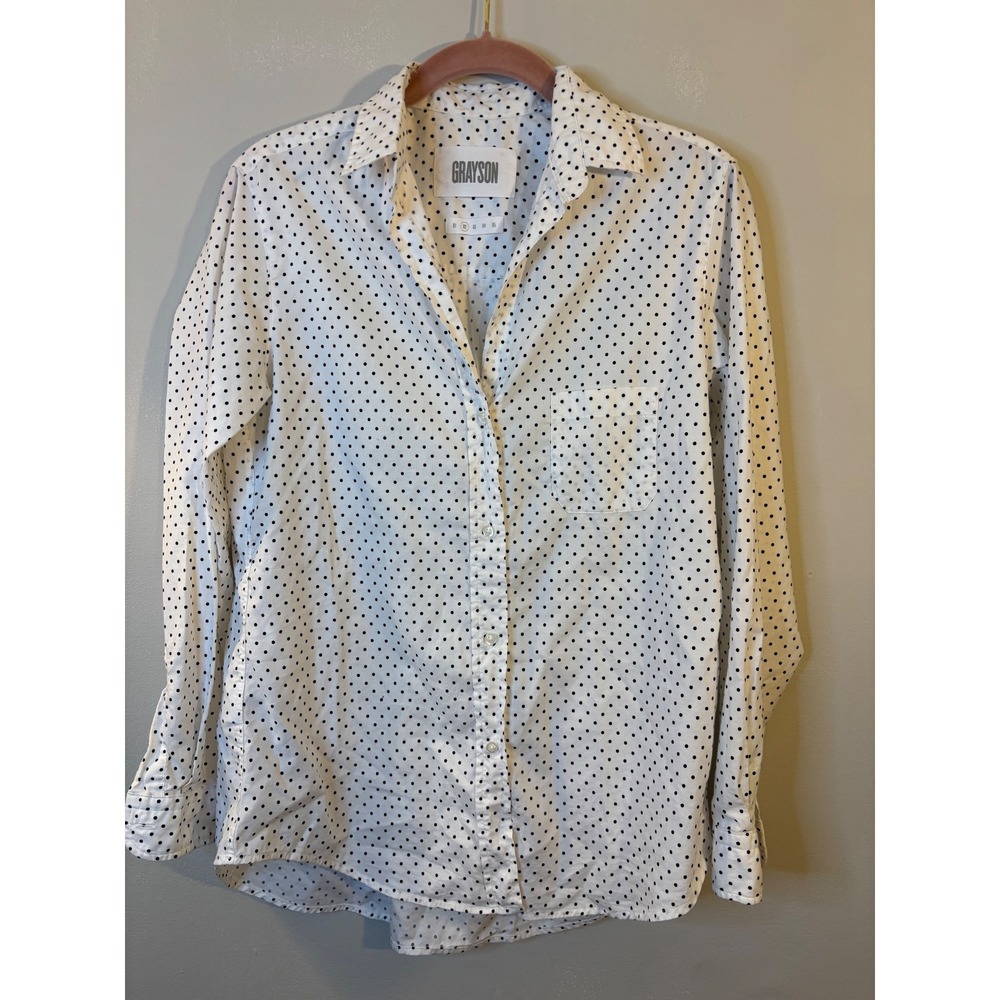Grayson The Hero Blouse White Black Polkadot 02 S Frank & Eileen